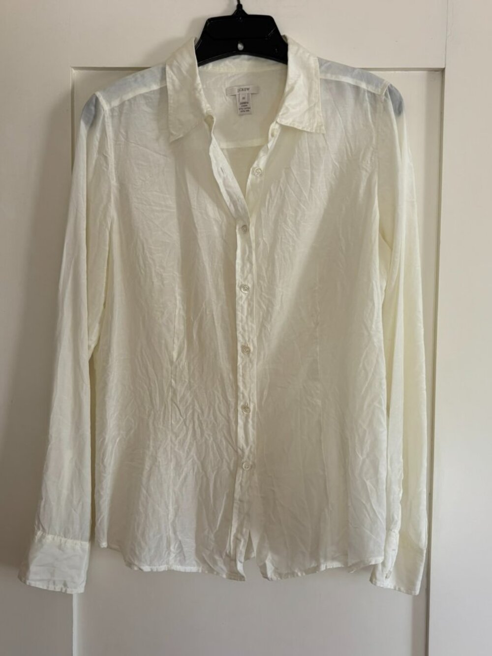 J Crew Twisted Placket Shirt – Cotton Silk size 10